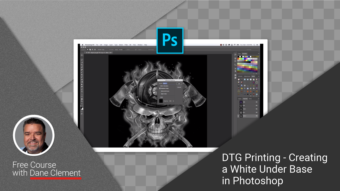 DTG Printing – Creating a White Under Base in Photoshop