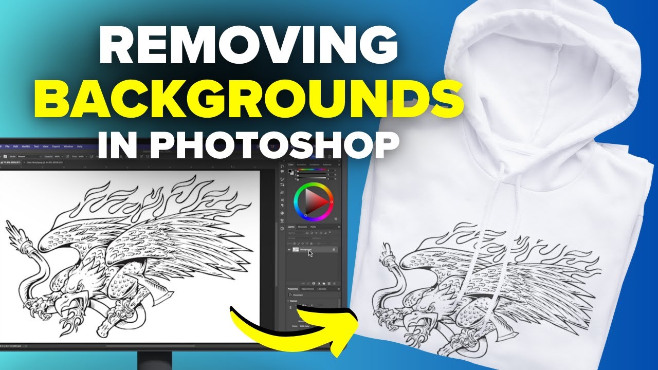 How To Remove White Backgrounds In Photoshop | Episode 4: Artwork for Heat Transfers