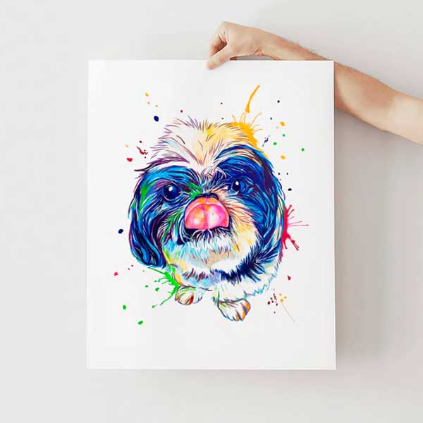 Shih Tzu - Watercolor Print - Image 2