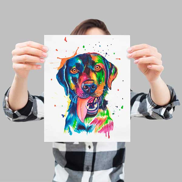 Black Lab - Watercolor Print Dane's Painted Pets