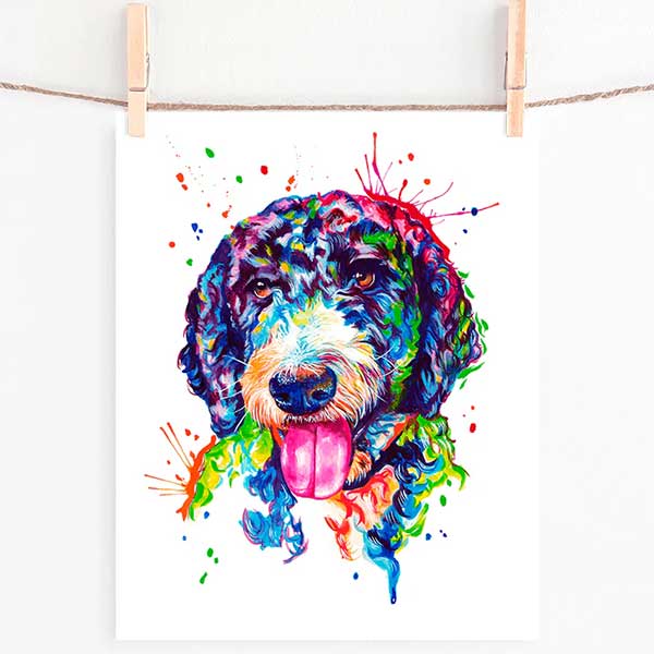 BerneDoodle – Watercolor Print