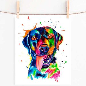 Black Lab - Watercolor Print Dane's Painted Pets