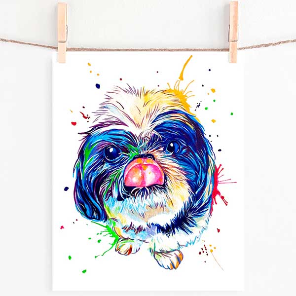 Shih Tzu – Watercolor Print